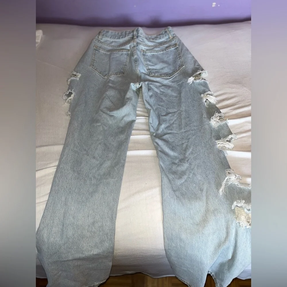 SHEIN distressed ripped jeans‎ x Niki Demar size XS 2 - Picture 2 of 6